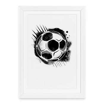Soccer - Framed poster (27 × 37 cm) - white - Front
