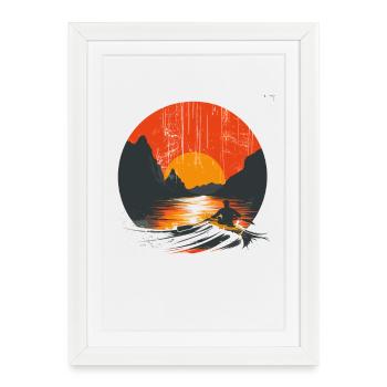 Rowing Graphics - Framed poster (27 × 37 cm) - white - Front