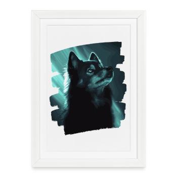 Laponie finlandaise - Affiche encadrée (27 × 37 cm) - blanc - Devant