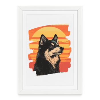 Laponie finlandaise - Affiche encadrée (27 × 37 cm) - blanc - Devant