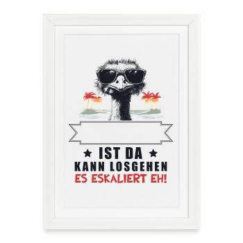 De toute façon, ça s’intensifie ! Nom personnalisable Strauss - Affiche encadrée (27 × 37 cm) - blanc - Devant