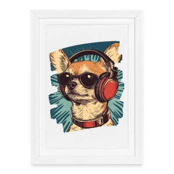 Chihuahua - Affiche encadrée (27 × 37 cm) - blanc - Devant
