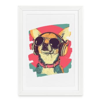 Chihuahua - Affiche encadrée (27 × 37 cm) - blanc - Devant