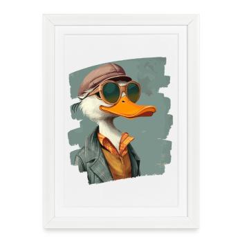 Ferme de canards - Affiche encadrée (27 × 37 cm) - blanc - Devant
