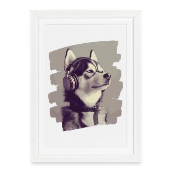 Rauque - Affiche encadrée (27 × 37 cm) - blanc - Devant