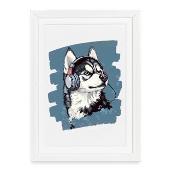 Rauque - Affiche encadrée (27 × 37 cm) - blanc - Devant