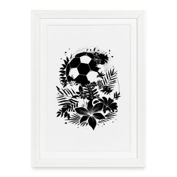 Fußball - Gerahmtes Poster (27 × 37 cm) - Weiß - Vorne