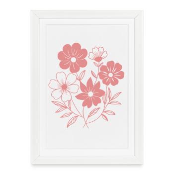 Flowers - Spring - Summer - Saying - Framed poster (27 × 37 cm) - white - Front