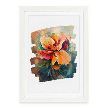 Printemps Printemps Début Fleur Fleurs - Affiche encadrée (27 × 37 cm) - blanc - Devant