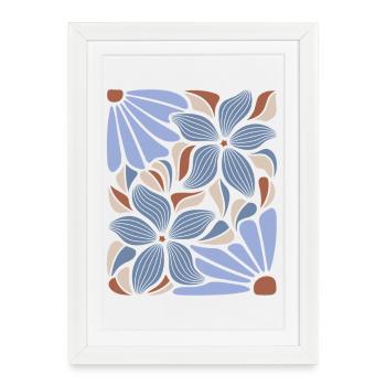 Boho Flowers Spring Summer Garden Nature - Framed poster (27 × 37 cm) - white - Front