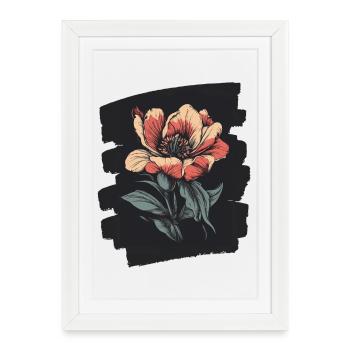 Printemps Printemps Début Fleur Fleurs - Affiche encadrée (27 × 37 cm) - blanc - Devant
