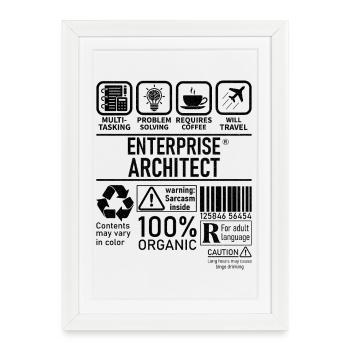 Enterprise Architect multi tasking problem solving - Framed poster (27 × 37 cm) - white - Front