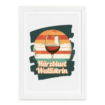 Härzbluetvaliserin ValaiserValais, Suisse - Affiche encadrée (27 × 37 cm) - blanc - Devant