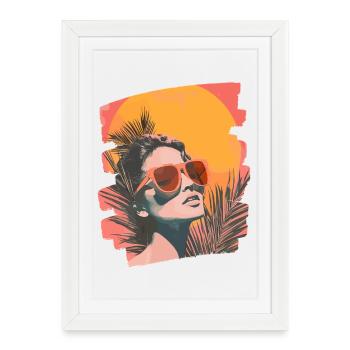 Summer Retro - Framed poster (27 × 37 cm) - white - Front