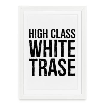 High class white trase - Framed poster (27 × 37 cm) - white - Front