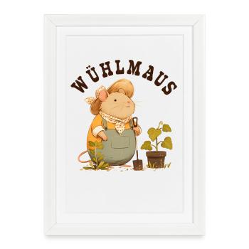Vole Hobby Gardener Gardener Garden Gift - Framed poster (27 × 37 cm) - white - Front