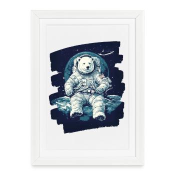 Polar Bear Astronaut - Framed poster (27 × 37 cm) - white - Front