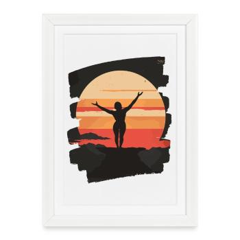 Yoga Namaste Méditation - Affiche encadrée (27 × 37 cm) - blanc - Devant