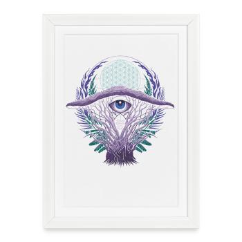 Third Eye Fungi | Mystical Vision Design - Framed poster (27 × 37 cm) - white - Front