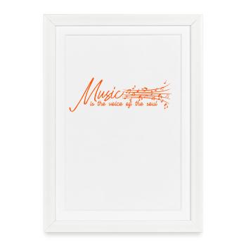 Music is the voice of the soul - sheet music - Framed poster (27 × 37 cm) - white - Front