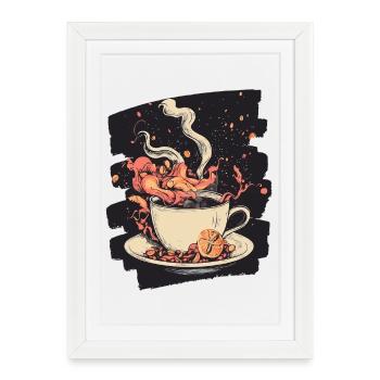 Coffee Coffee Coffee Lovers - Framed poster (27 × 37 cm) - white - Front