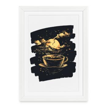 Coffee Coffee Coffee Lovers - Framed poster (27 × 37 cm) - white - Front