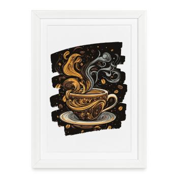Coffee Coffee Coffee Lovers - Framed poster (27 × 37 cm) - white - Front