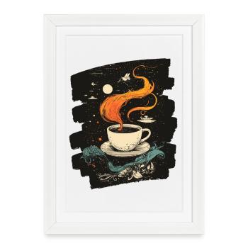 Coffee Coffee Coffee Lovers - Framed poster (27 × 37 cm) - white - Front