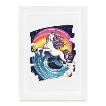 Licorne - Affiche encadrée (27 × 37 cm) - blanc - Devant
