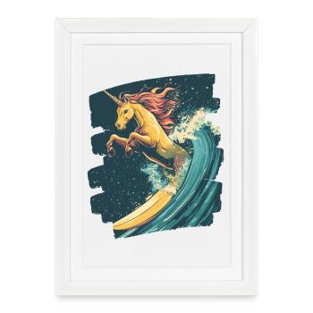Licorne - Affiche encadrée (27 × 37 cm) - blanc - Devant