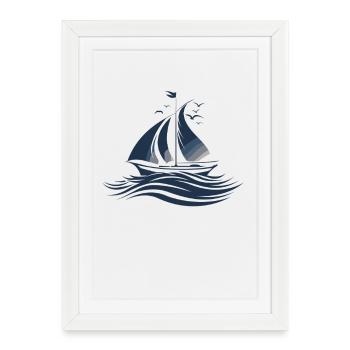Voile - Affiche encadrée (27 × 37 cm) - blanc - Devant