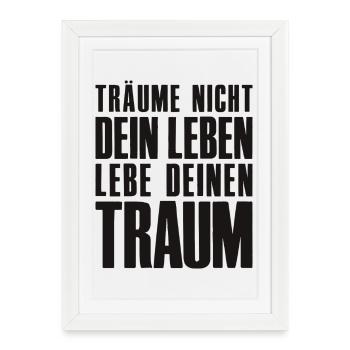Ne rêvez pas de votre vie - Entrepreneur Startup - Affiche encadrée (27 × 37 cm) - blanc - Devant