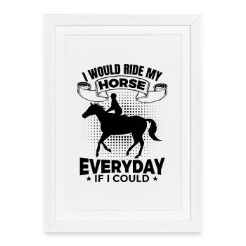 Riding motivation - Framed poster (27 × 37 cm) - white - Front