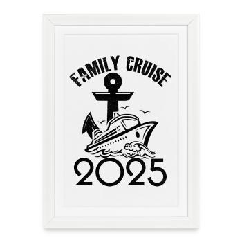 Croisière famille 2025 - Affiche encadrée (27 × 37 cm) - blanc - Devant
