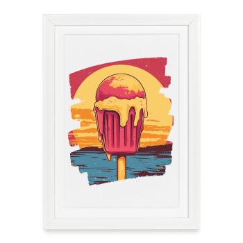 cream and cream scoop summer sunset - Framed poster (27 × 37 cm) - white - Front