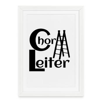 Chorleiter Chor Leiter Chorleiterin - Gerahmtes Poster (27 × 37 cm) - Weiß - Vorne