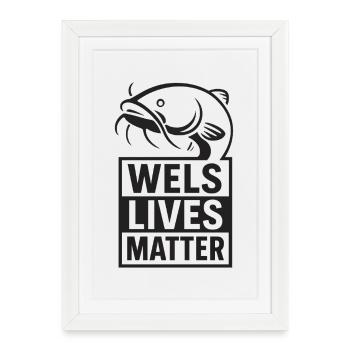 Wels - Les vies de Wels comptent - Affiche encadrée (27 × 37 cm) - blanc - Devant