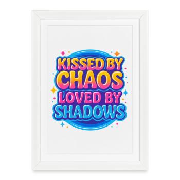 Fantasy Reader Vibes – Kissed by Chaos Design - Affiche encadrée (27 × 37 cm) - blanc - Devant