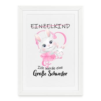 Announcing offspring I'm going to be a big sister in 2027 - Framed poster (27 × 37 cm) - white - Front