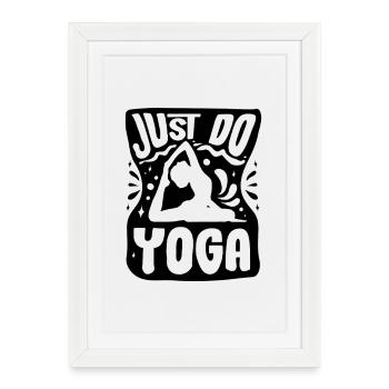 Yoga - Affiche encadrée (27 × 37 cm) - blanc - Devant