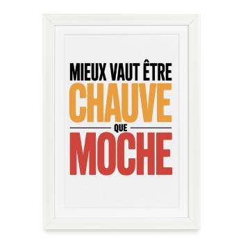 Better Be Bald Bald Humor Funny Gift - Framed poster (27 × 37 cm) - white - Front