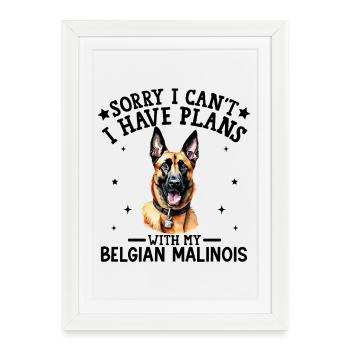 Vivid German Shepherd Portrait - Framed poster (27 × 37 cm) - white - Front
