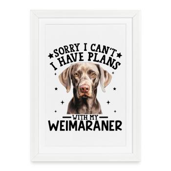 Portrait artistique du Labrador Retriever - Affiche encadrée (27 × 37 cm) - blanc - Devant