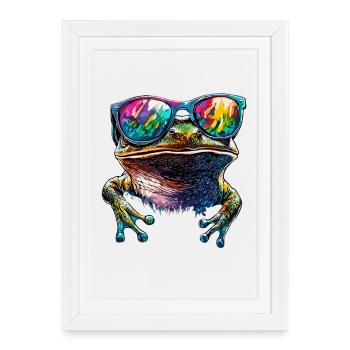 Grenouille Petit Crapaud Grenouille Grenouille Prince Grenouilles - Affiche encadrée (27 × 37 cm) - blanc - Devant