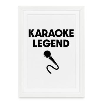 Karaoke Legend - Framed poster (27 × 37 cm) - white - Front