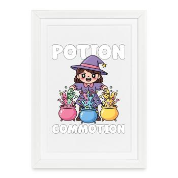 POTION COMMOTION - WITCH HALLOWEEN - Framed poster (27 × 37 cm) - white - Front