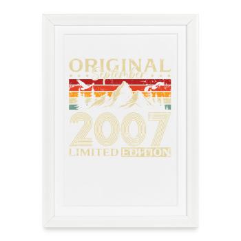 18ème Anniversaire Millésime Septembre Millésime 2007 - Affiche encadrée (27 × 37 cm) - blanc - Devant