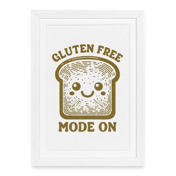 Mode sans gluten sur l’humour de l’intolérance au gluten - Affiche encadrée (27 × 37 cm) - blanc - Devant
