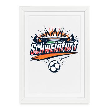 Schweinfurt Football Fan Design - Framed poster (27 × 37 cm) - white - Front