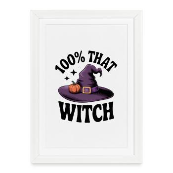 100% That Witch - Framed poster (27 × 37 cm) - white - Front